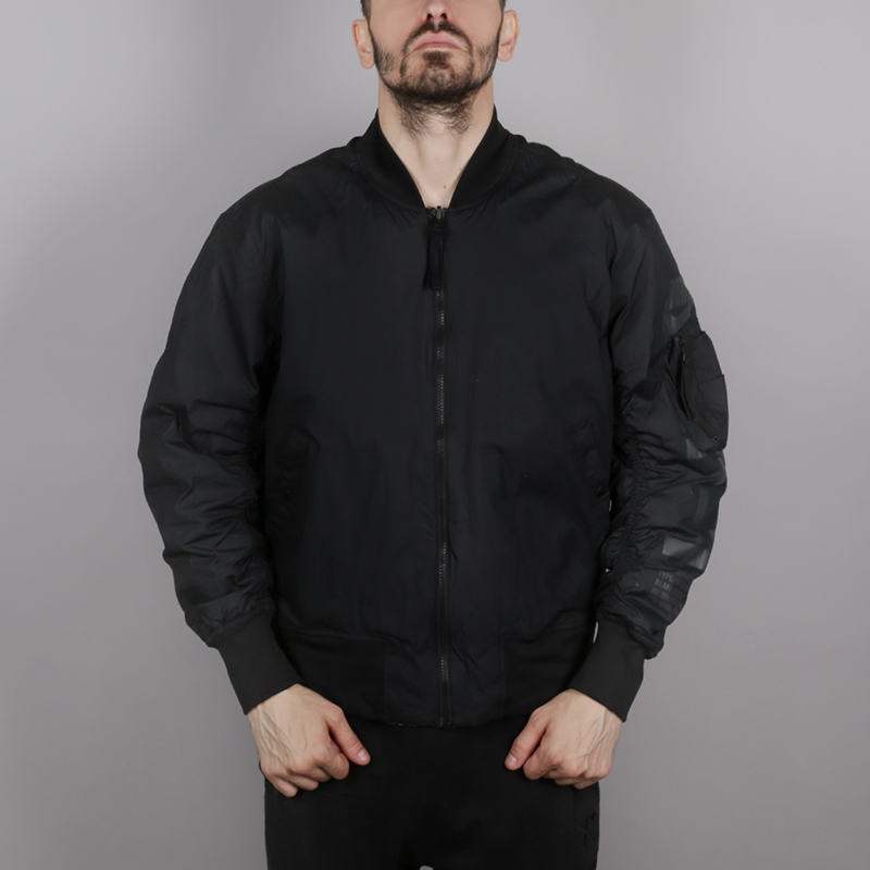 мужская черная двустороняя куртка Nike AF1 Men's Reversible Jacket AH2033-010 - цена, описание, фото 2